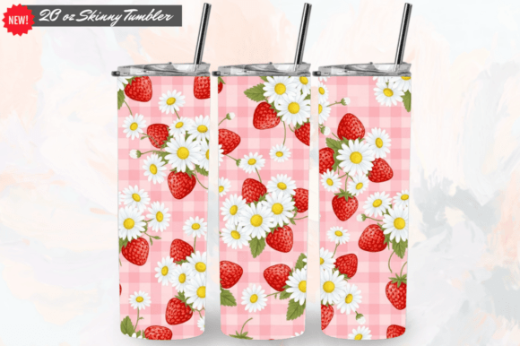 Download Coquette Strawberry Floral Tumbler Wraps - Tumbler wraps Collection