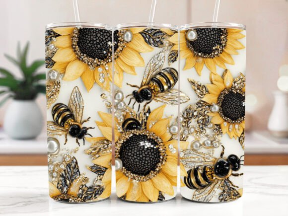 Download 3D Bee Honeycomb Tumbler Wraps - Tumbler wraps Collection