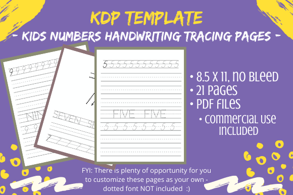 Download KDP Handwriting Numbers Practice Pages - Premium Bundle