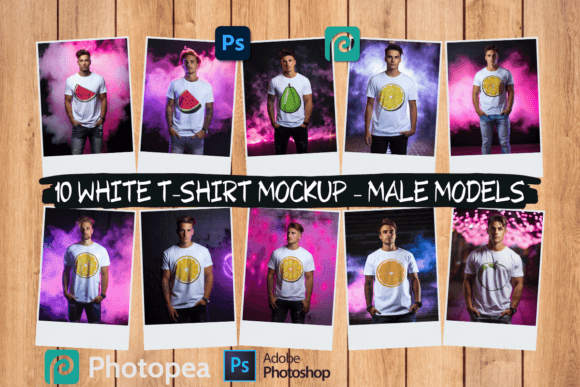 Download 10 Men Tshirt Mockup White - Nightclub - Nightclub Collection