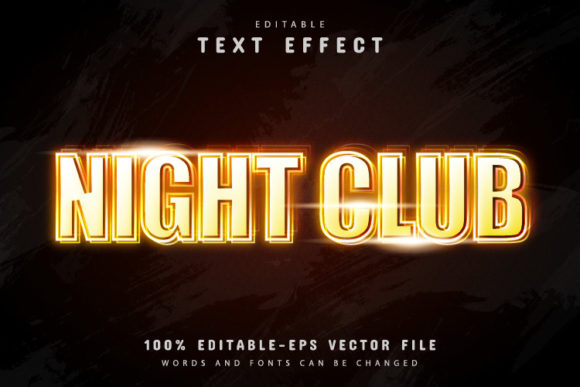 Download Nightclub Text, Orange Neon Style Effect - Premium Resources
