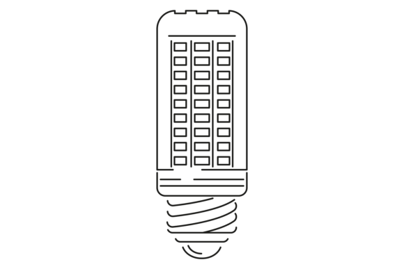 Download Led Lamp Line Icon. Electric Light Equip - Led lamp Collection