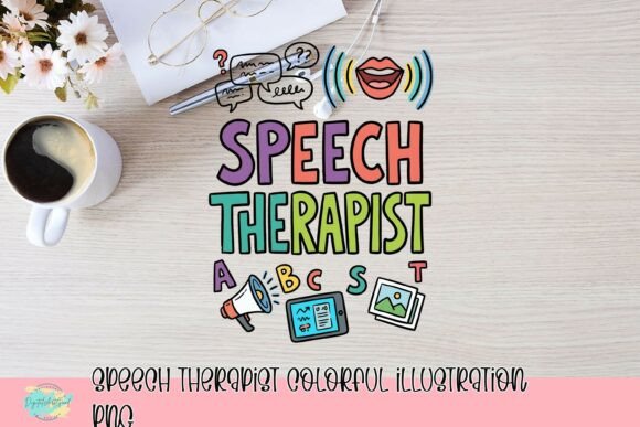Download Speech Therapist Colorful Illustration PNG - Speech Collection