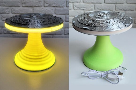 Download 🛸 UFO LED Lamp – Flying Saucer 3D Print - Led lamp Collection