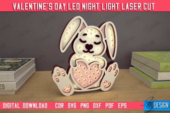Download Valentine's Day Layered Led Lamp | Hare - Led lamp Collection
